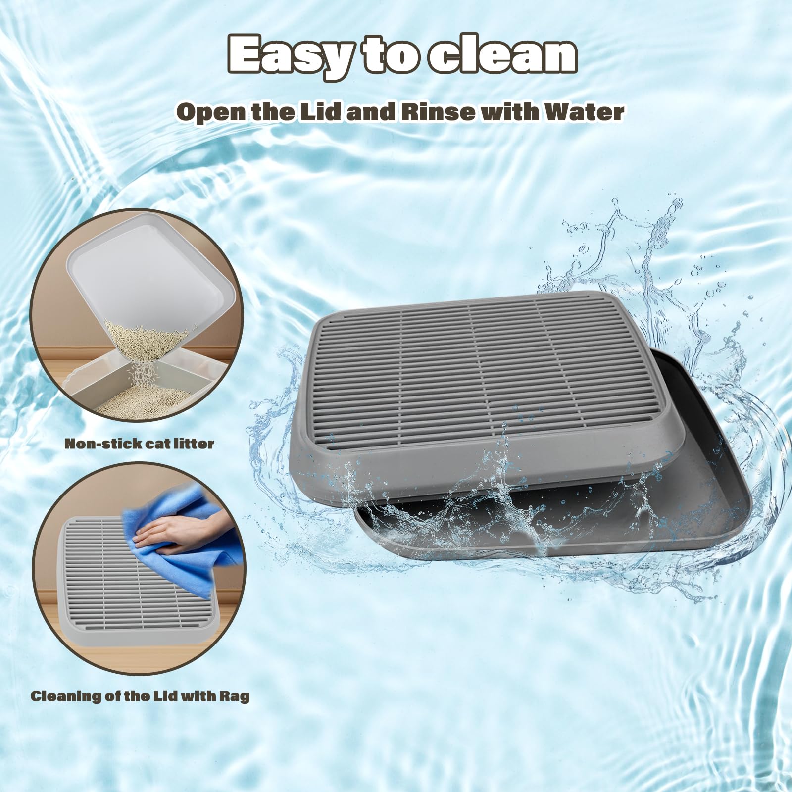 Midollarle cat ramp-universal-fit demonstrates compatibility with most litter boxes, including covered and open-top models.