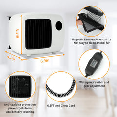 Midollarle dog house heater with bite-proof wire guards curious pets.