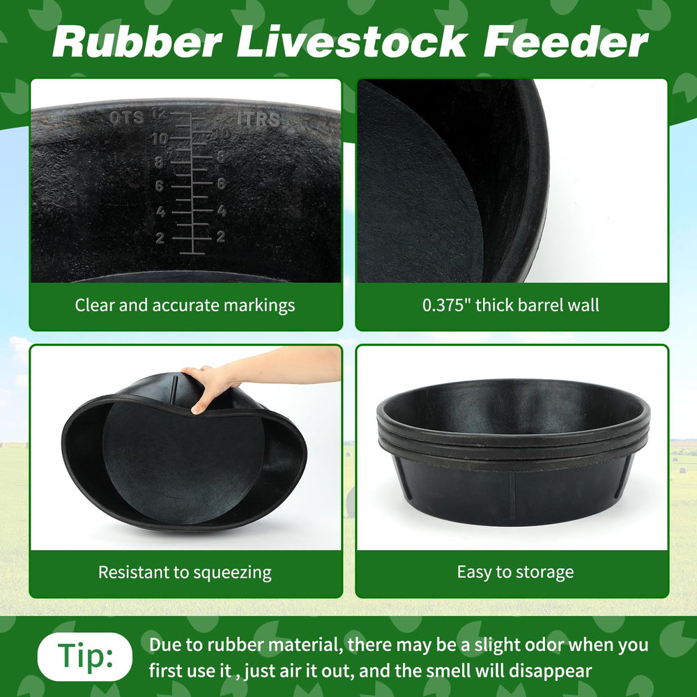 Midollarle large-capacity rubber bucket suitable for multiple livestock