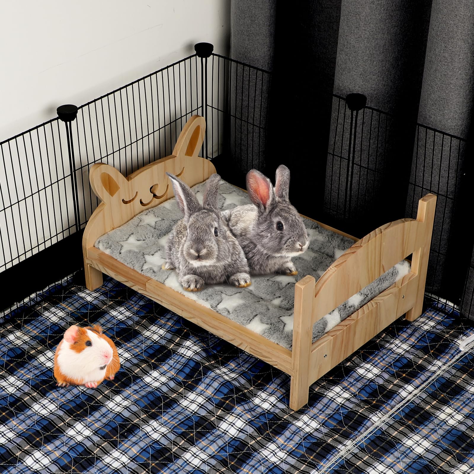 Midollarle rabbit bed cute pattern adds charm and appeal for small animals.