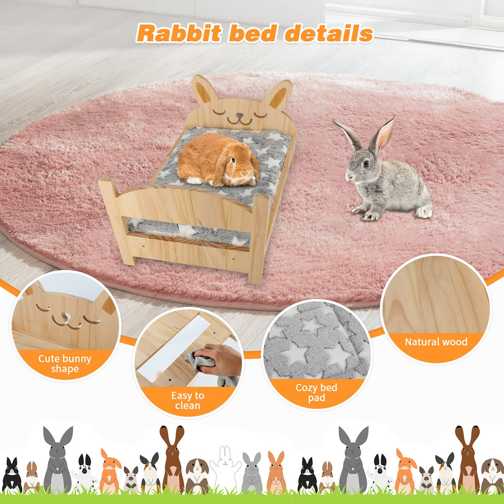 Midollarle rabbit bed elevated design promotes ventilation and clean habitat.