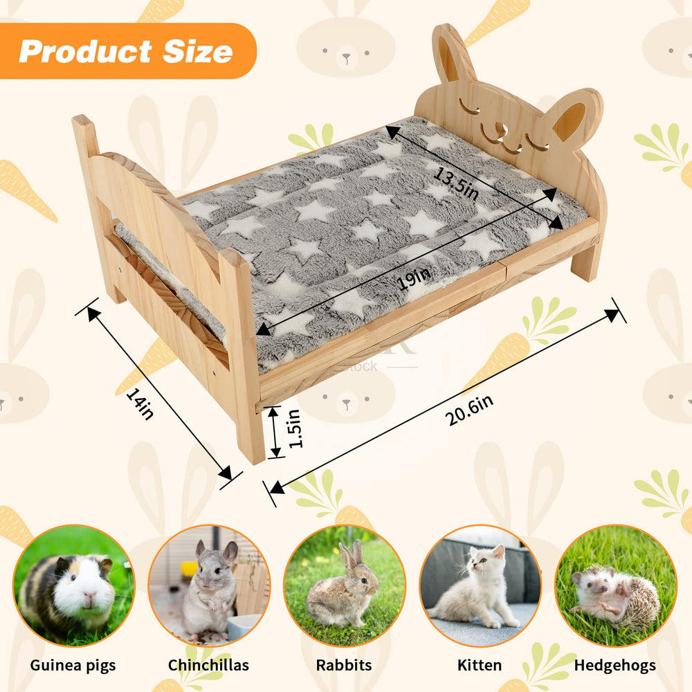 Midollarle rabbit bed mattress detail highlights cozy cotton lining for pets' comfort.