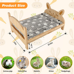 Midollarle rabbit bed mattress detail highlights cozy cotton lining for pets' comfort.