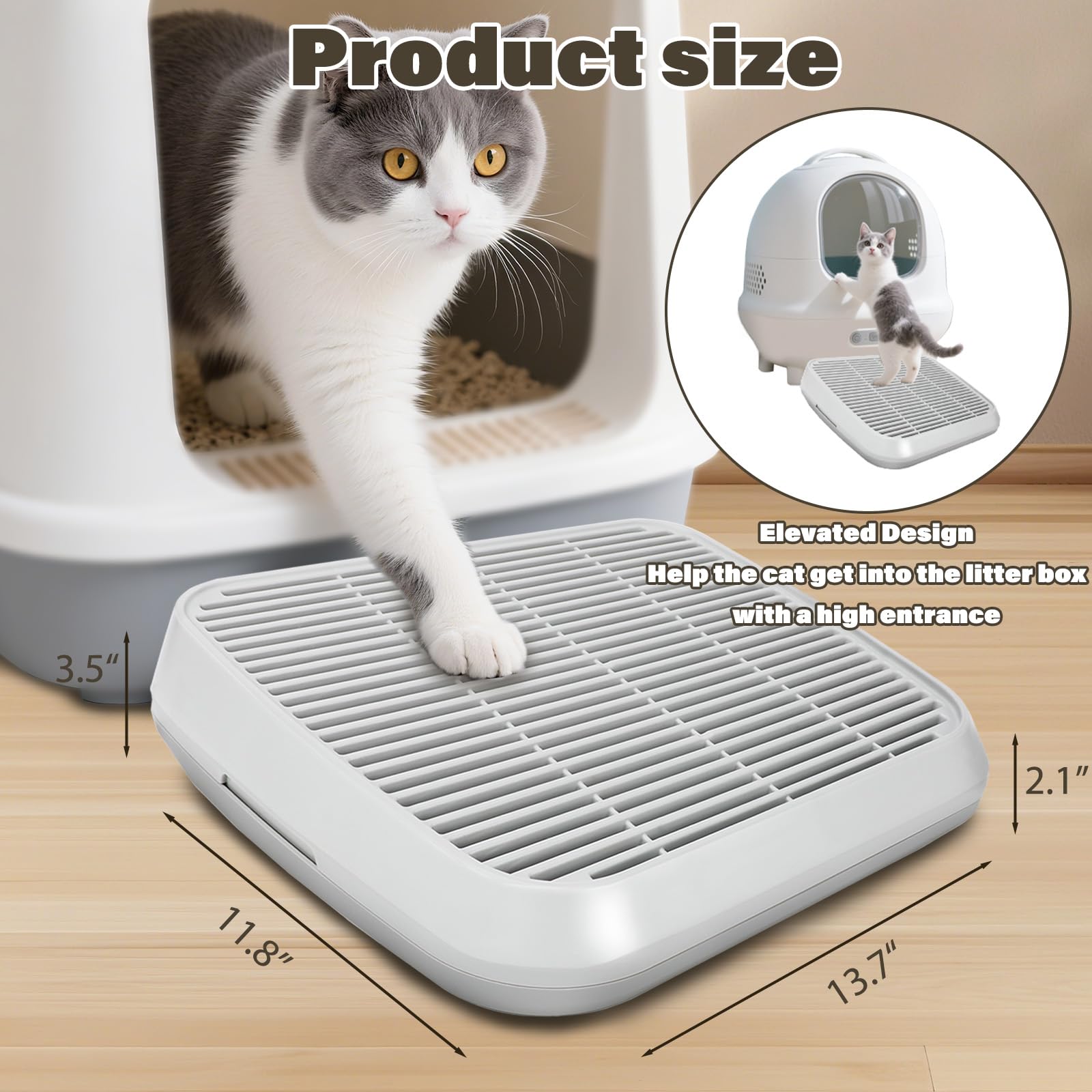 Midollarle universal-compatibility shows fit for most litter boxes.