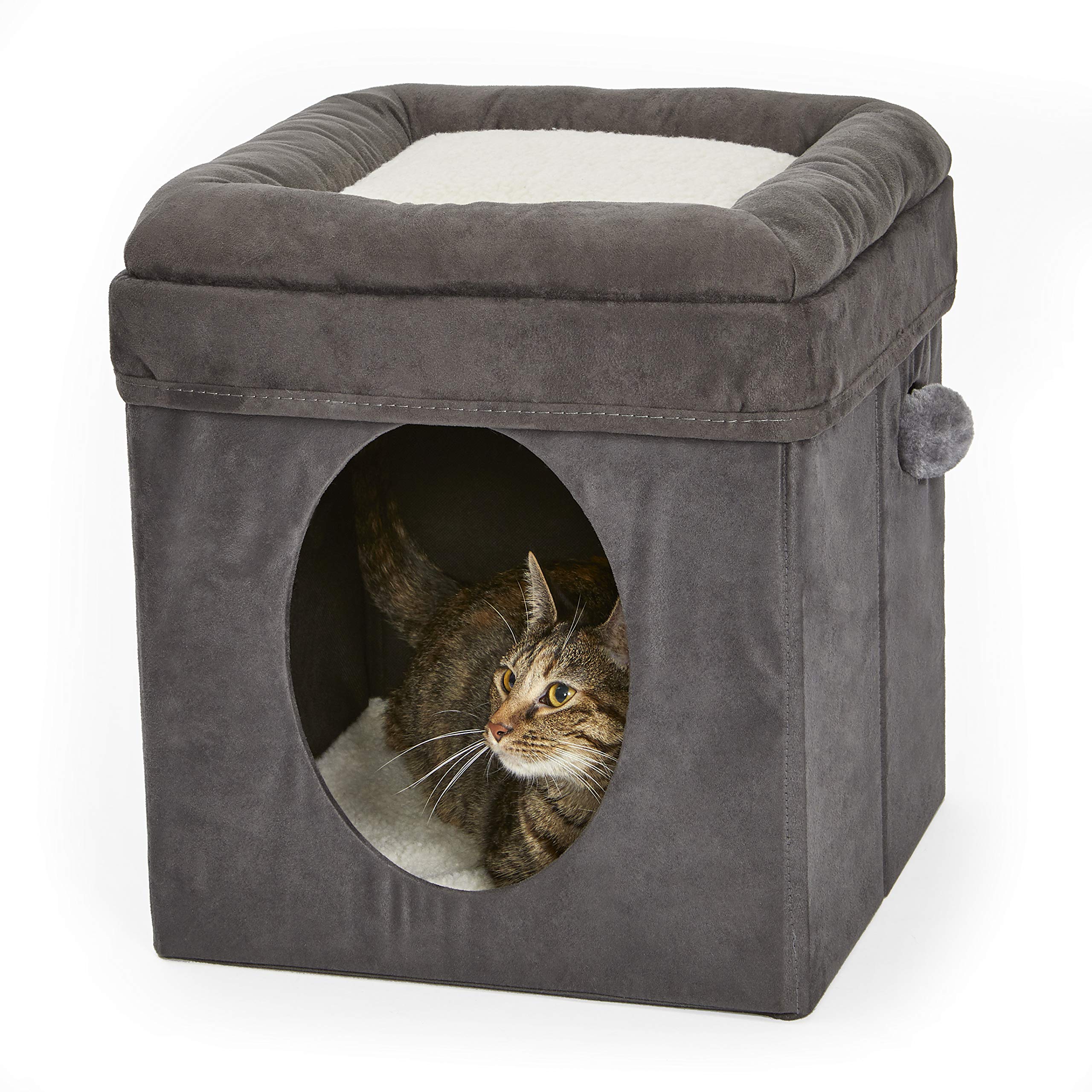 MidWest Homes for Pets Cat Cube bed-top bolstered area for elevated lounging.