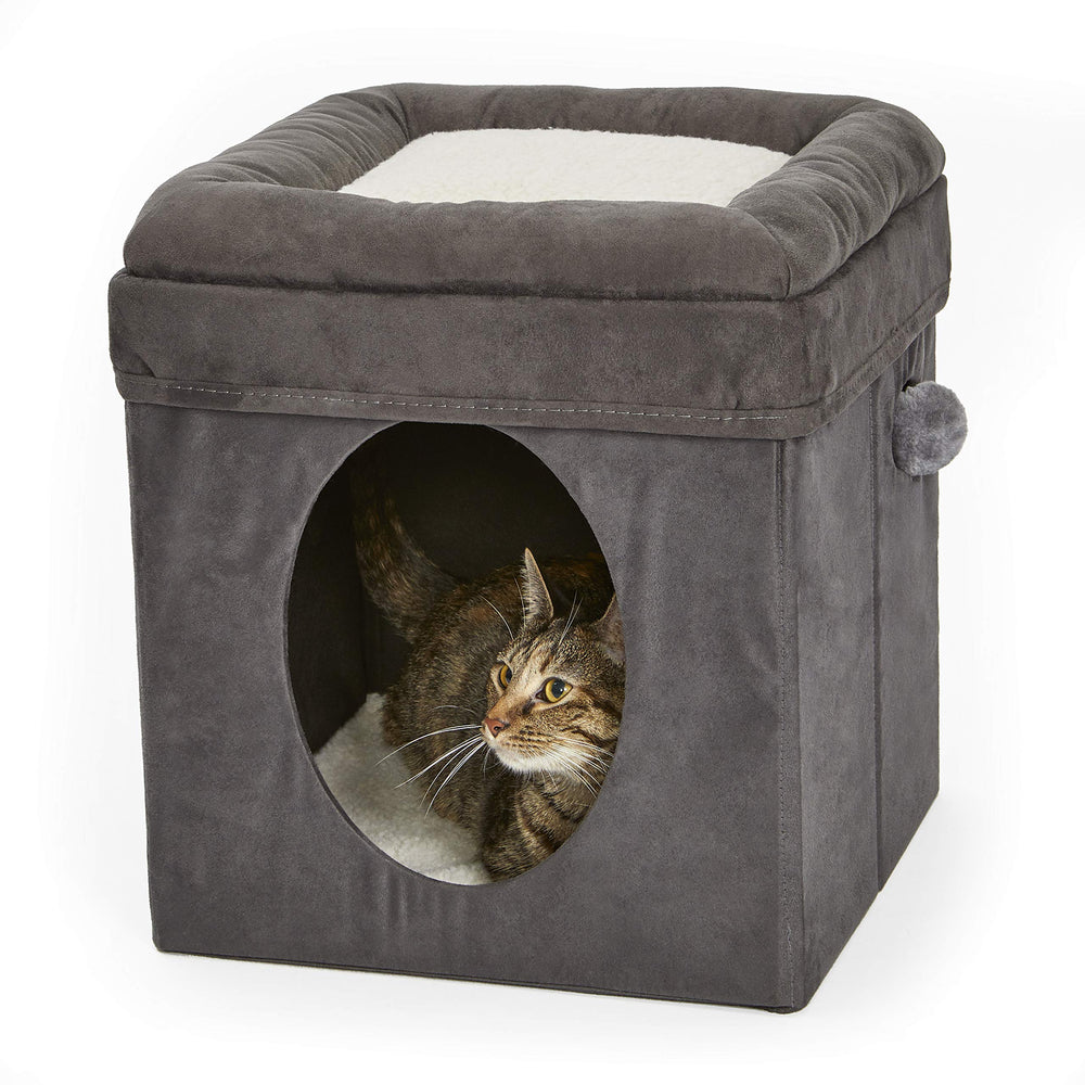 MidWest Homes for Pets Cat Cube bed-top bolstered area for elevated lounging.