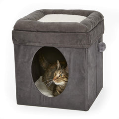 MidWest Homes for Pets Cat Cube bed-top bolstered area for elevated lounging.