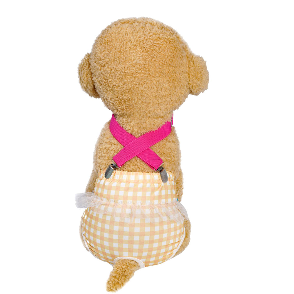 Mifengda blue dog suspenders keep diapers in place during outdoor activities