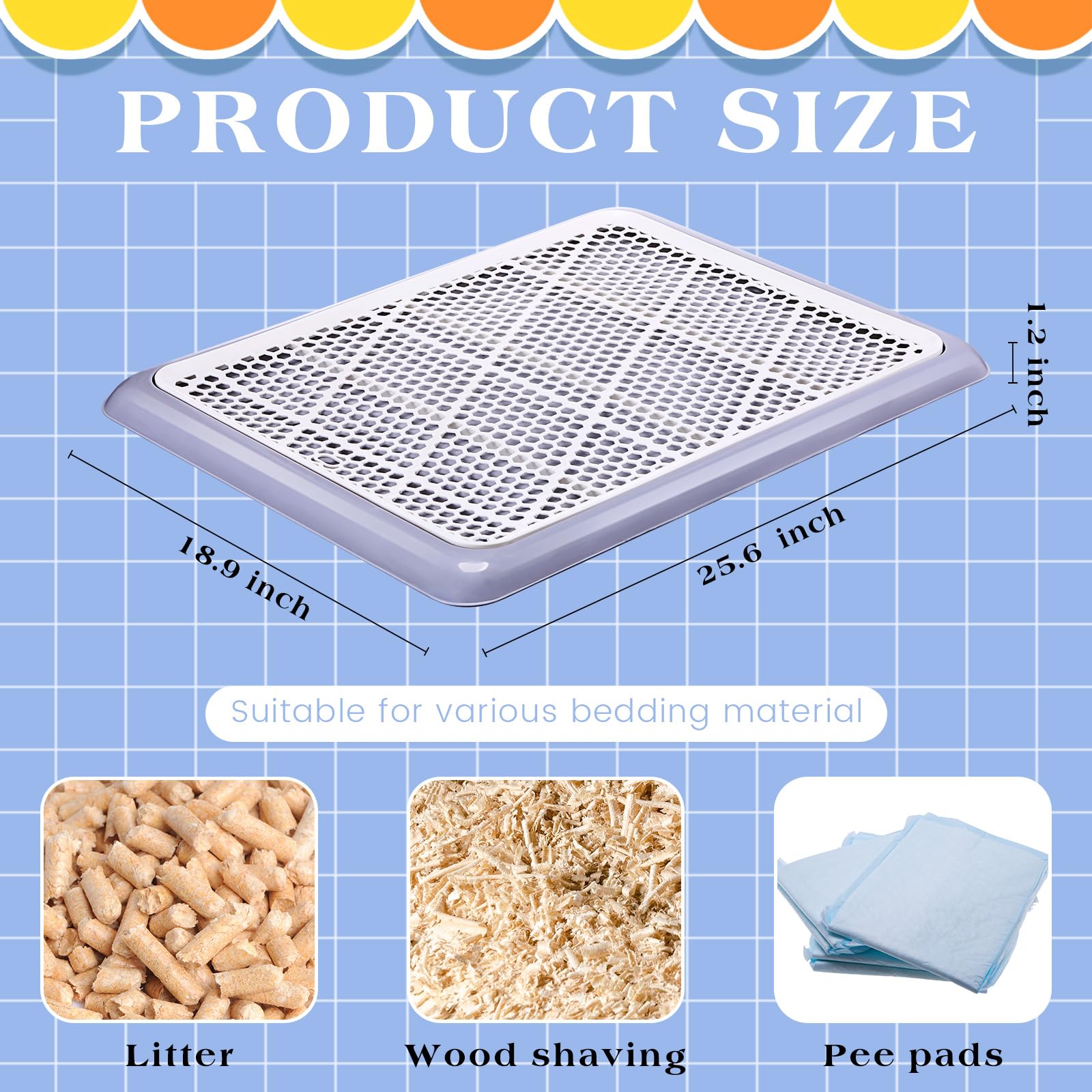 Mifoci potty tray has non-slip bottom for stable placement during play.