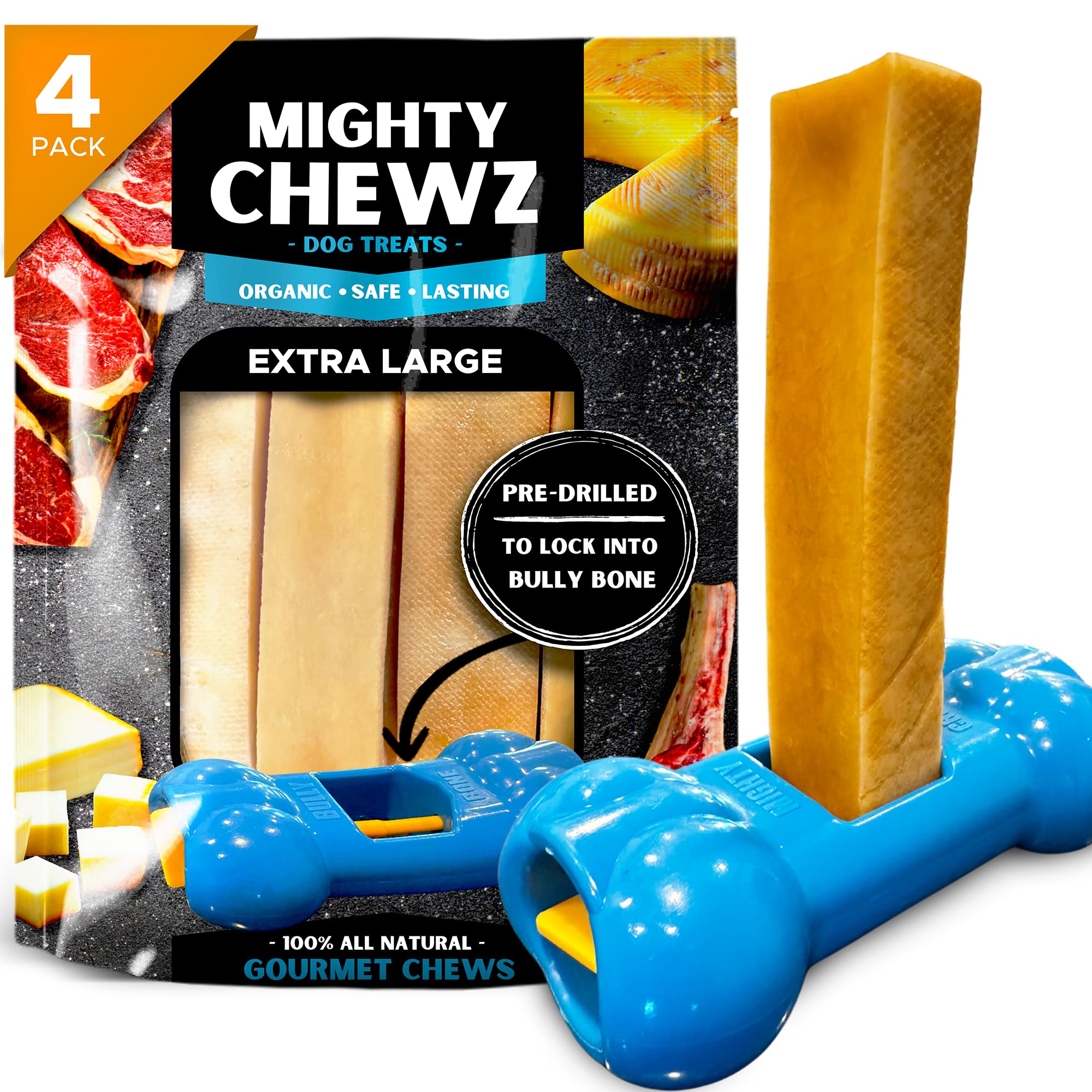 MIGHTY CHEWZ Pack Porta Yak Chew con empaque visible para perros curiosos