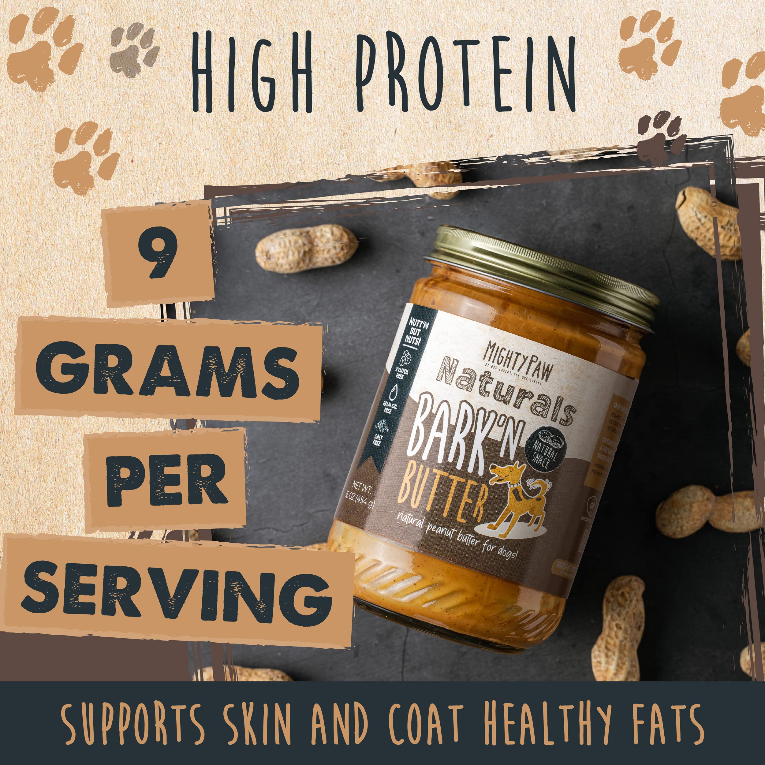 Mighty Paw Bark'n Butter used during medicating time with pill-masking benefits