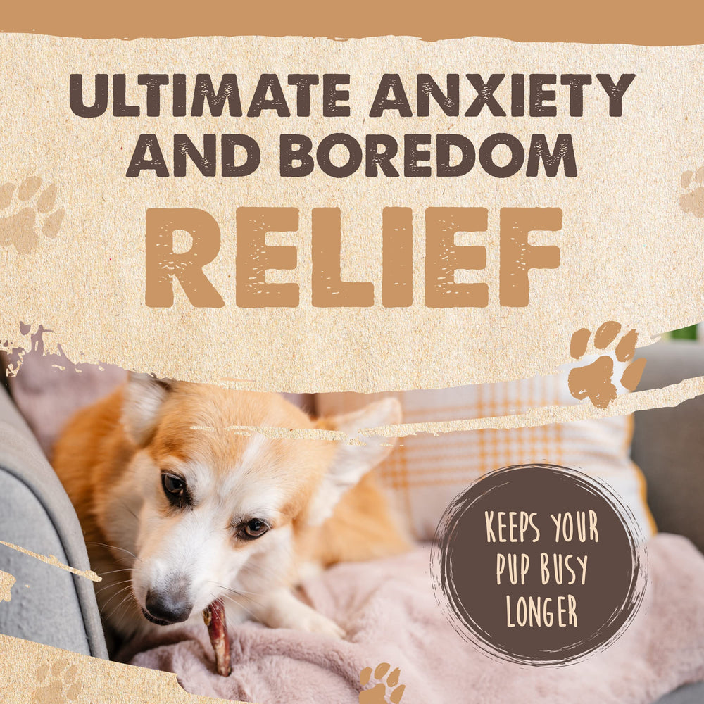 Mighty Paw beef gullet sticks include glucosamine and chondroitin for joints.