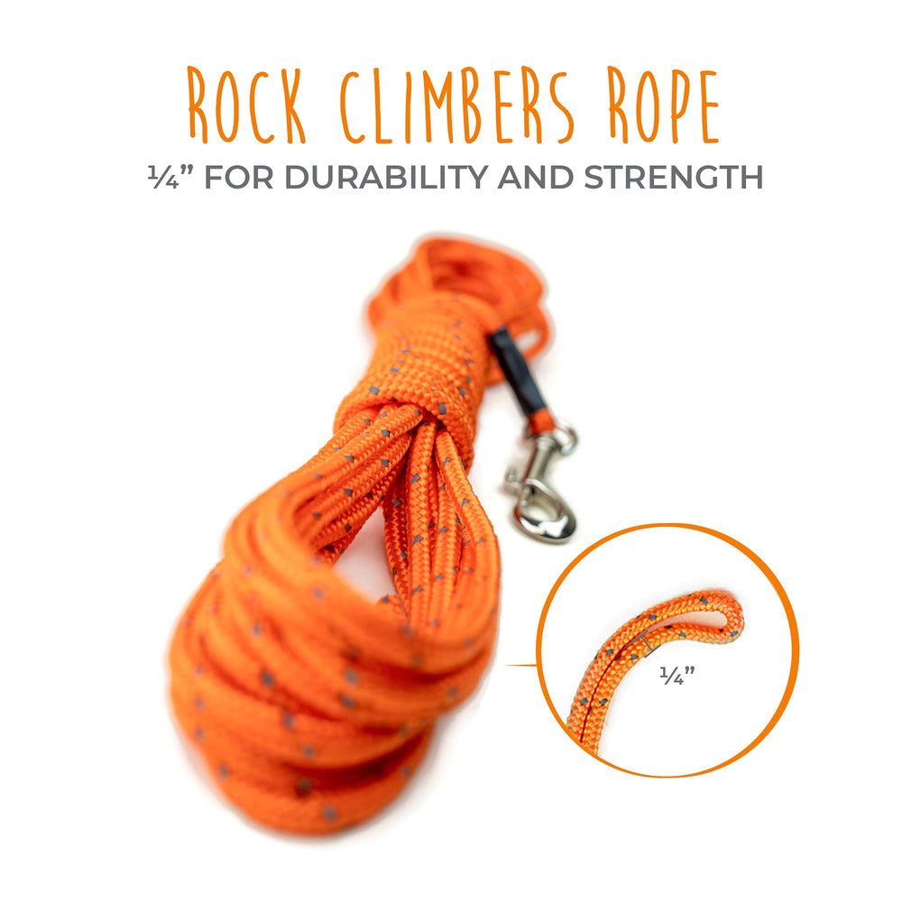 Mighty Paw Check Cord bright orange visibility in water or grass for quick tracking