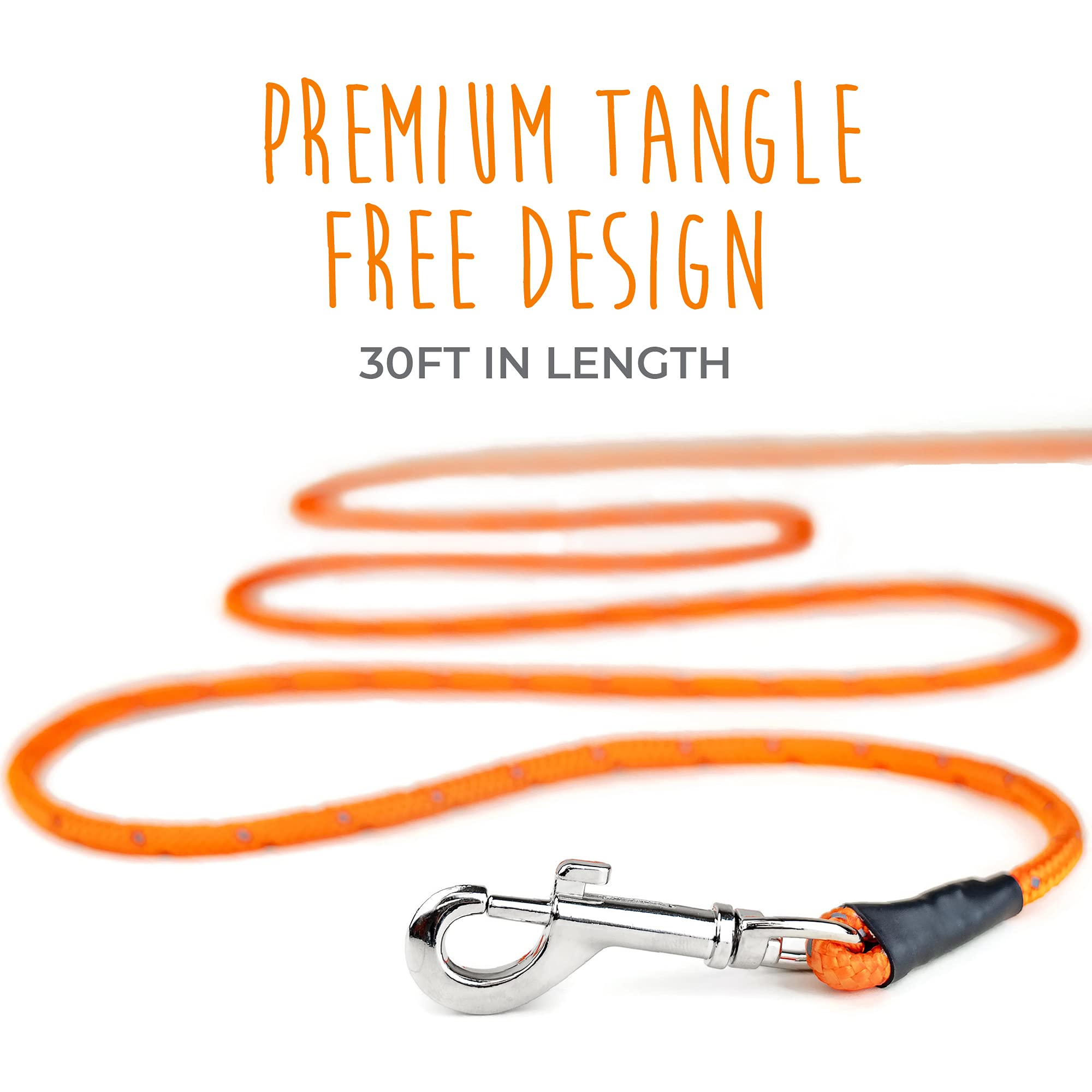 Mighty Paw Check Cord off-leash training cord for gradually increasing space and control