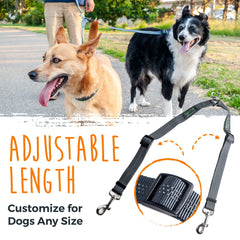 Mighty Paw two-dog leash with or without handle option for versatile control.