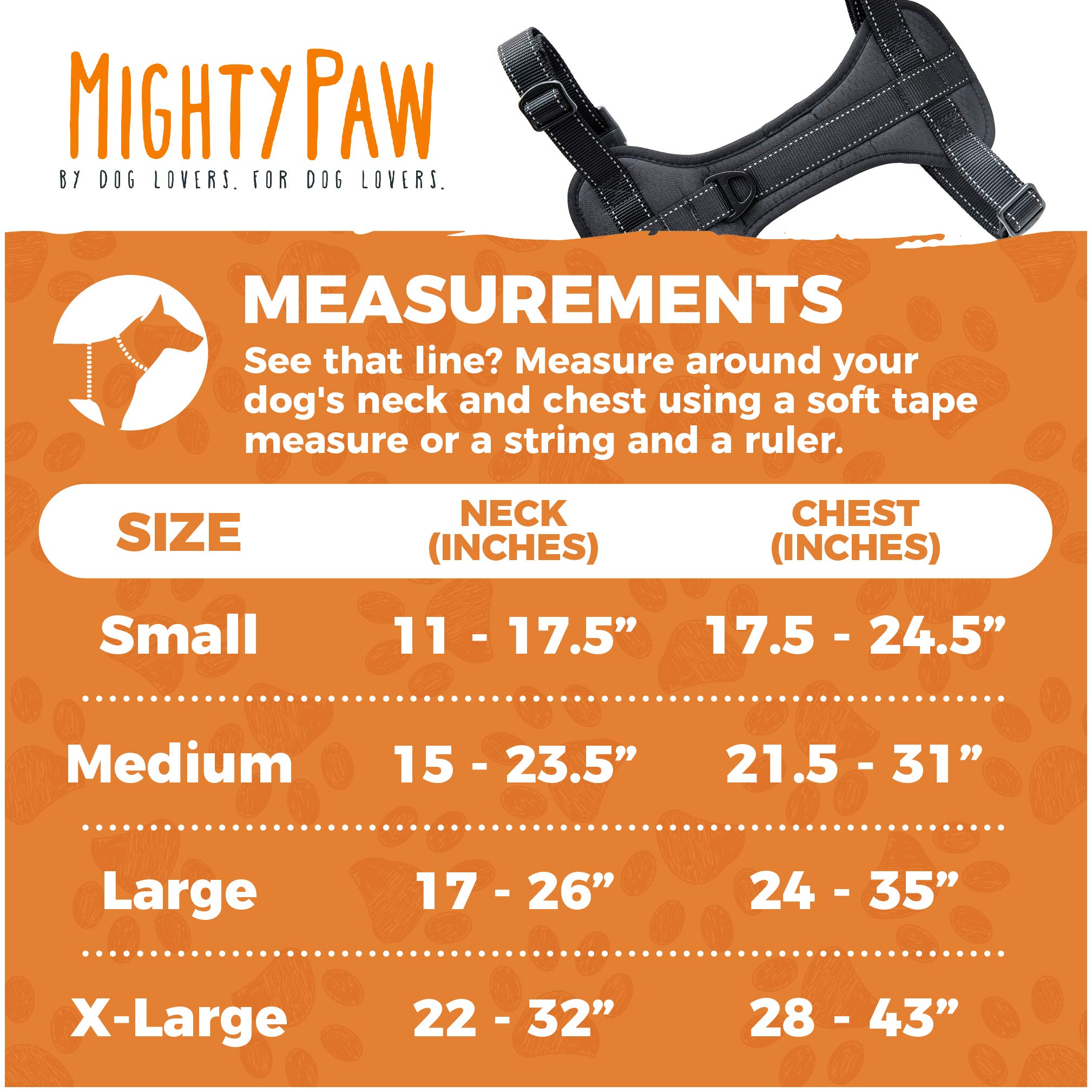 Mighty Paw Dog Car Harness side view shows adjustable straps for a snug fit.