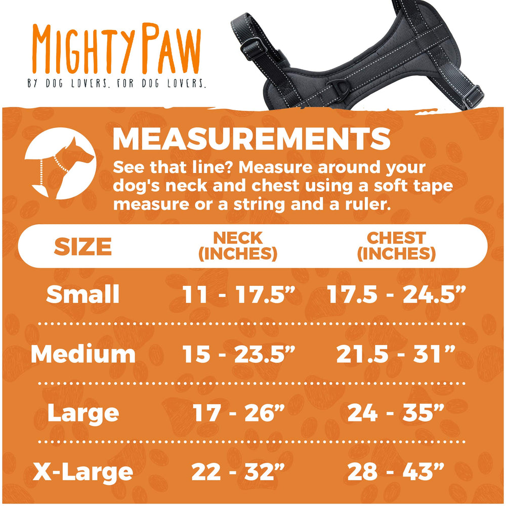 Mighty Paw Dog Car Harness side view shows adjustable straps for a snug fit.