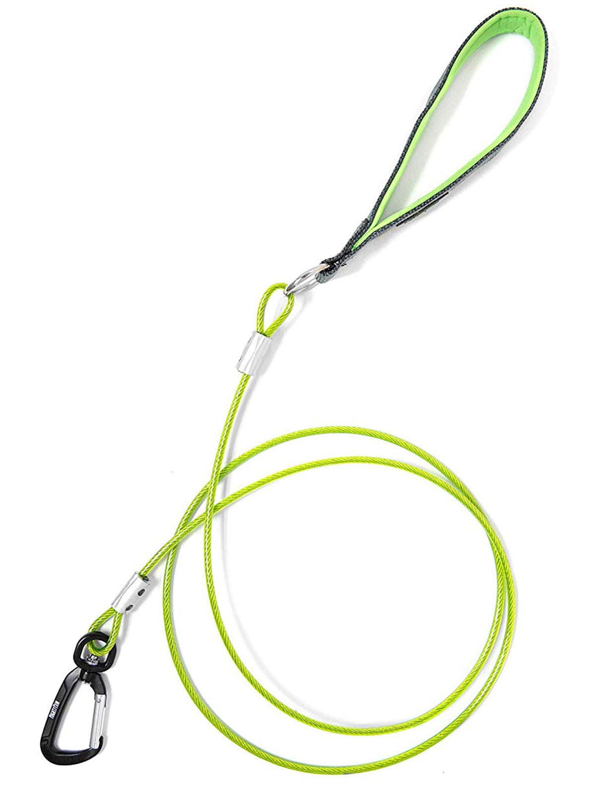 Mighty Paw dog leash chew-proof cable with braided steel core for tough chewers and teething puppies.
