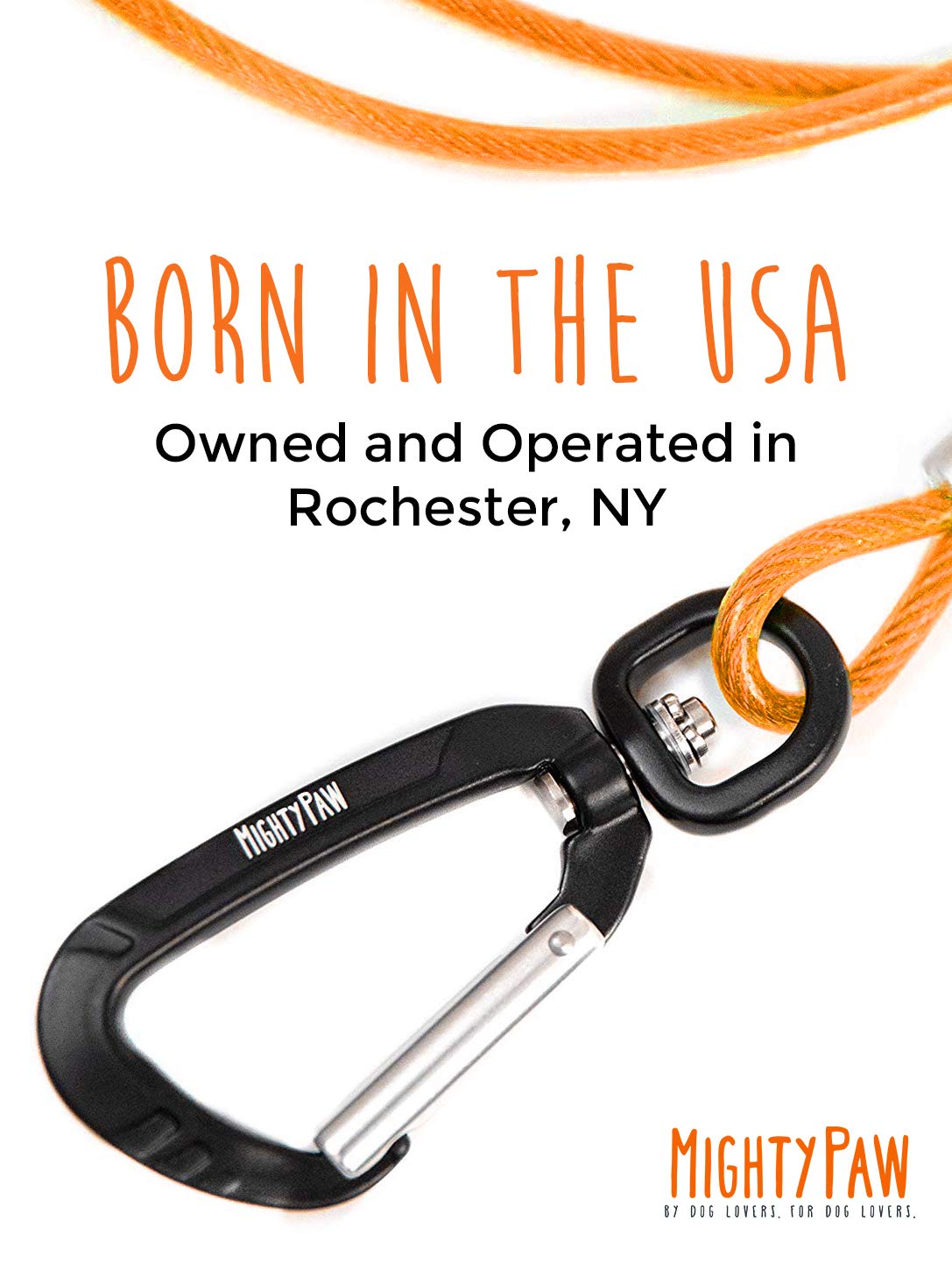 Mighty Paw Dog Leash sturdy clip ensures secure attachment during adventures.