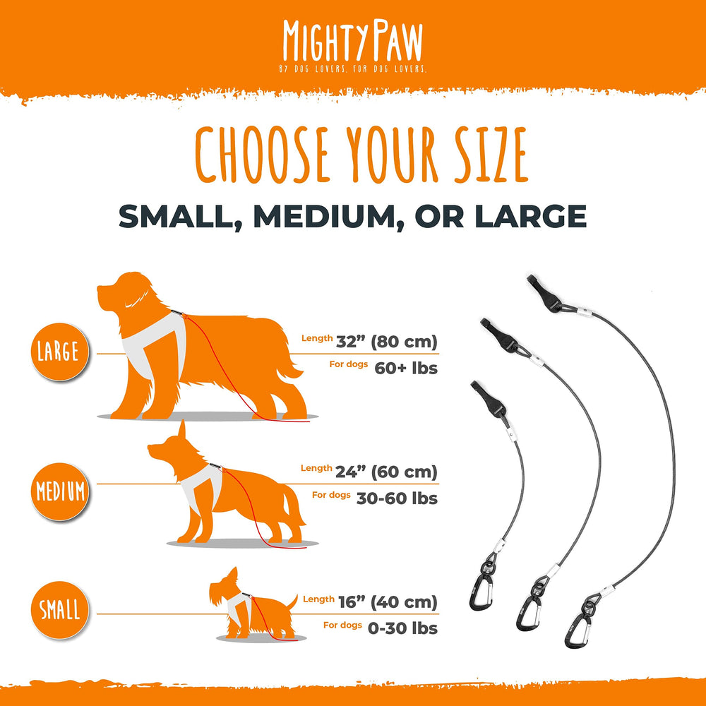 Mighty Paw dog seat belt teething-puppy-travel enjoys fewer distractions during car rides.