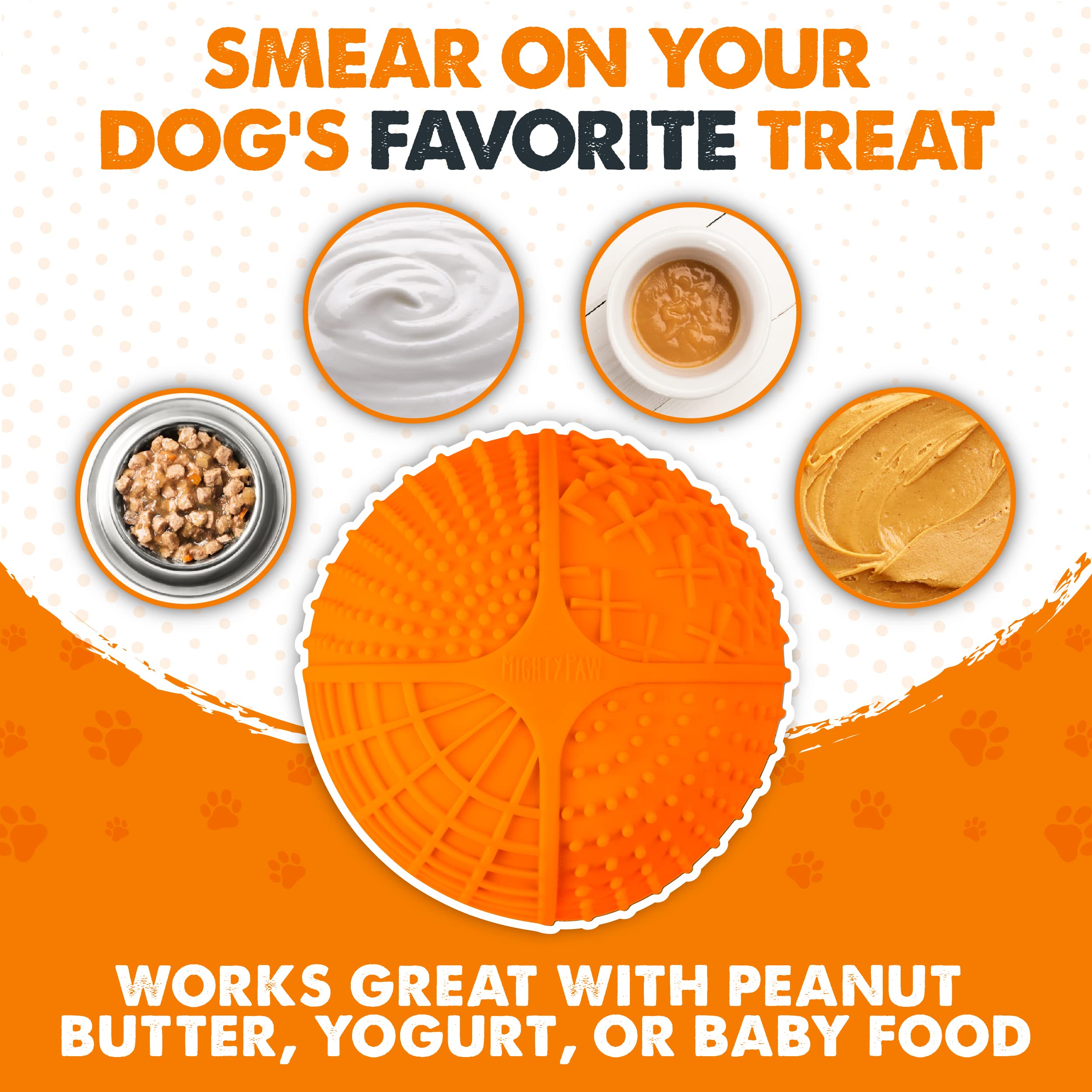 Mighty Paw slow feeder bowl textures offer easy, fun, anxiety-relief enrichment options.