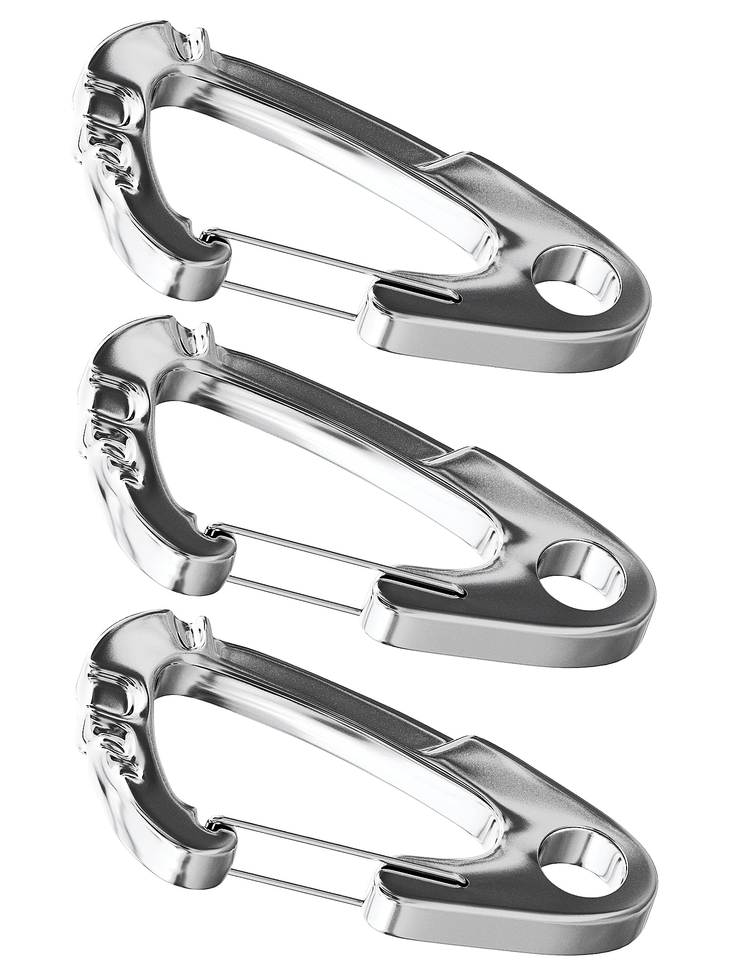 Mighty Paw Dog Tag Carabiner Clip on collar closeup showing secure ID attachment
