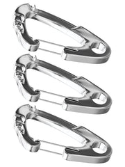 Mighty Paw Dog Tag Carabiner Clip on collar closeup showing secure ID attachment