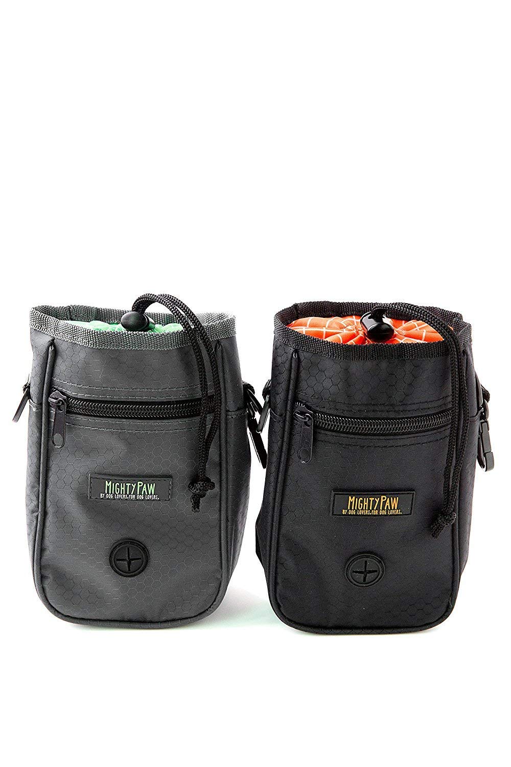 Mighty Paw dog treat bag zippered pocket keeps valuables secure