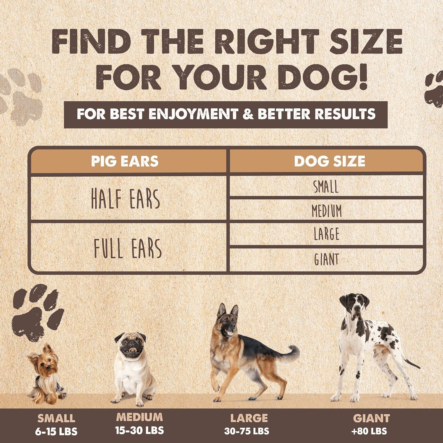 Mighty Paw Half Pig Ears large-dogs image demonstrates substantial chew for bigger dogs