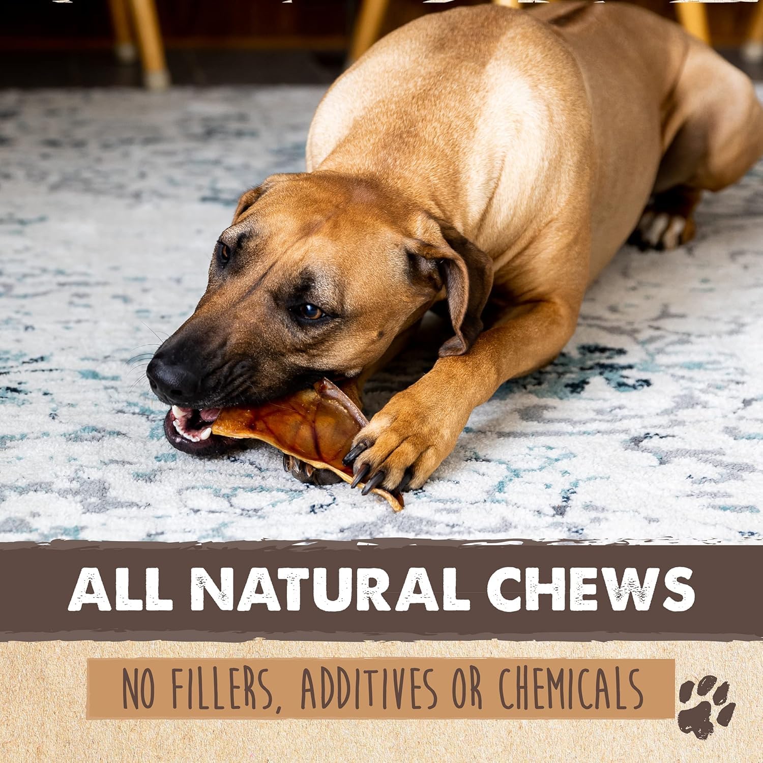 Mighty Paw Half Pig Ears small-dogs image shows size-appropriate treat for small breeds