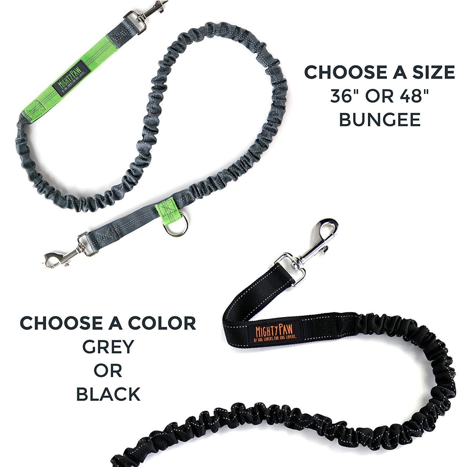 Mighty Paw hands-free leash bungee tether in action absorbs shocks