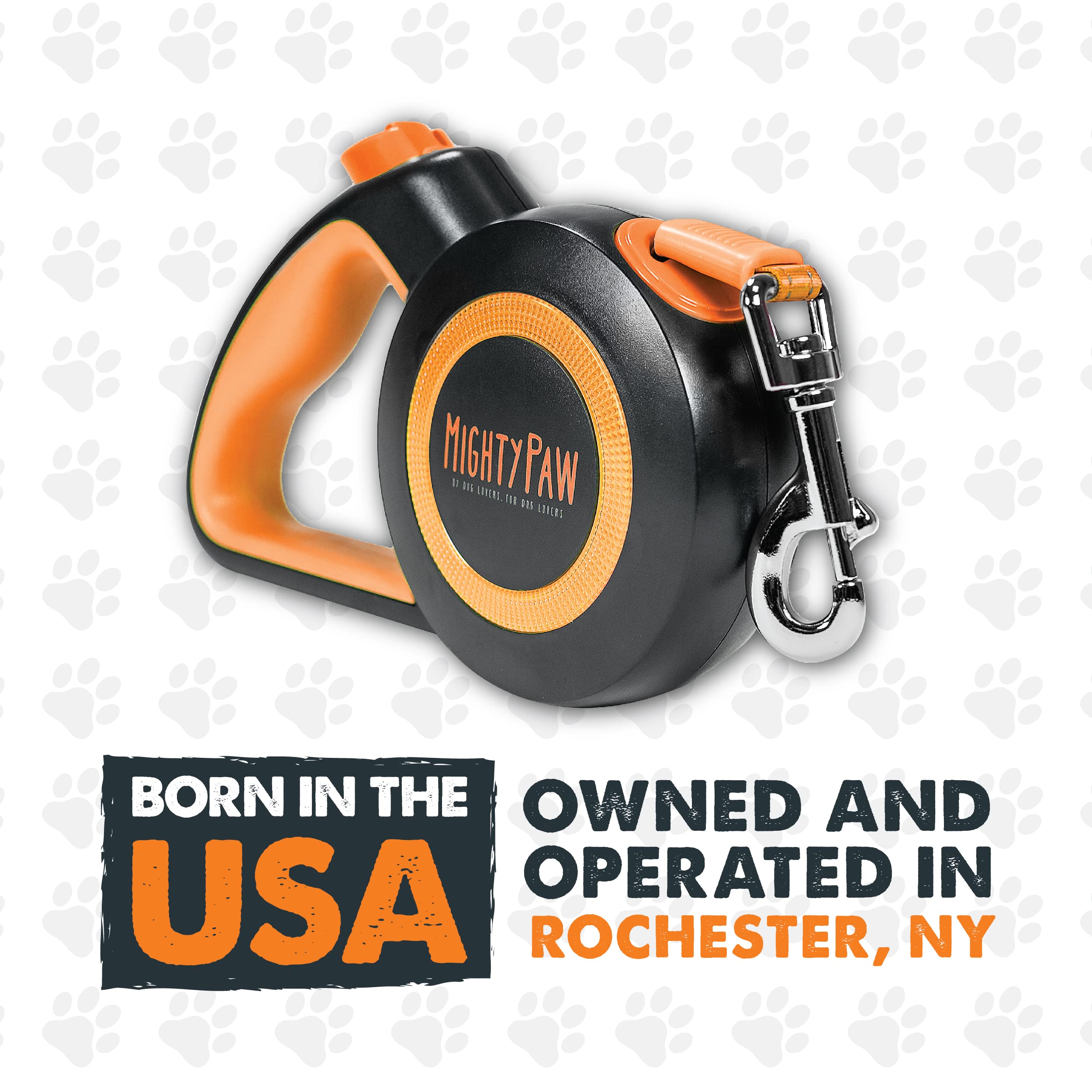 Mighty Paw origen familiar en Estados Unidos para dueños responsables.