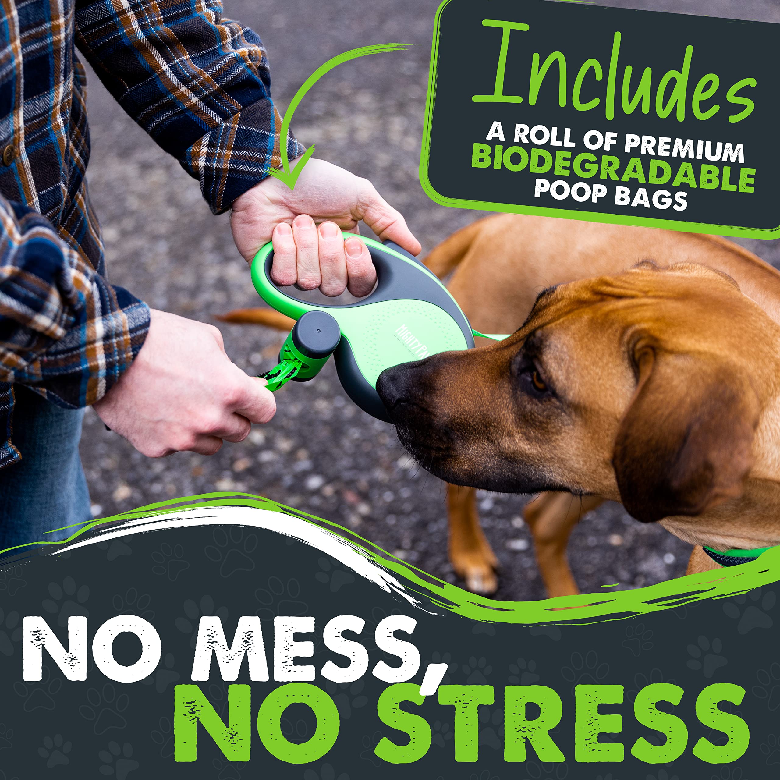 Mighty Paw stainless steel coil prevents jams during pulls.