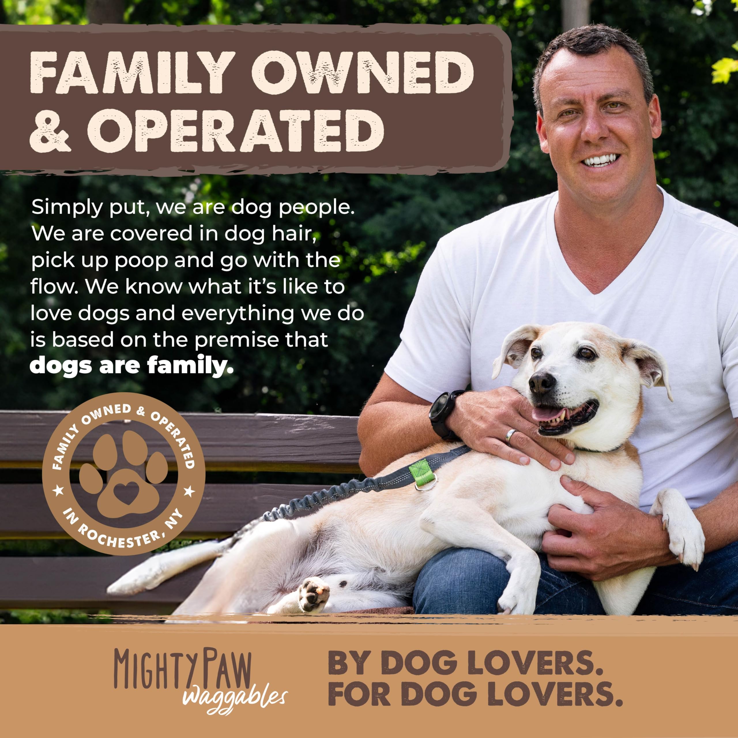 Mighty Paw naturally shed deer antler image shows low odor, no additives for dogs