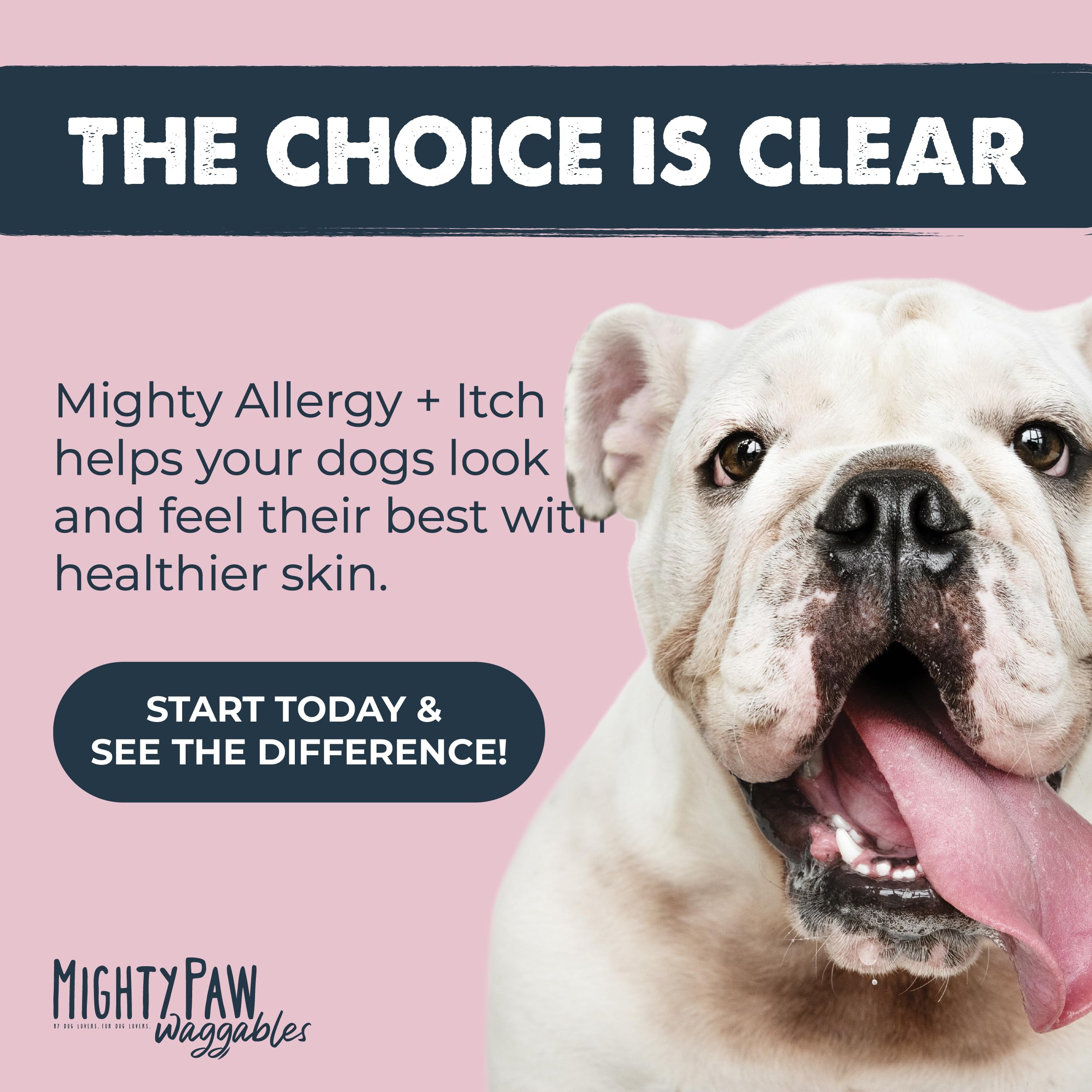 Mighty Paw Waggables 120-count-bottle easy at-home dosing