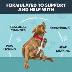Mighty Paw Waggables skin-coat-support close-up shows healthier coat
