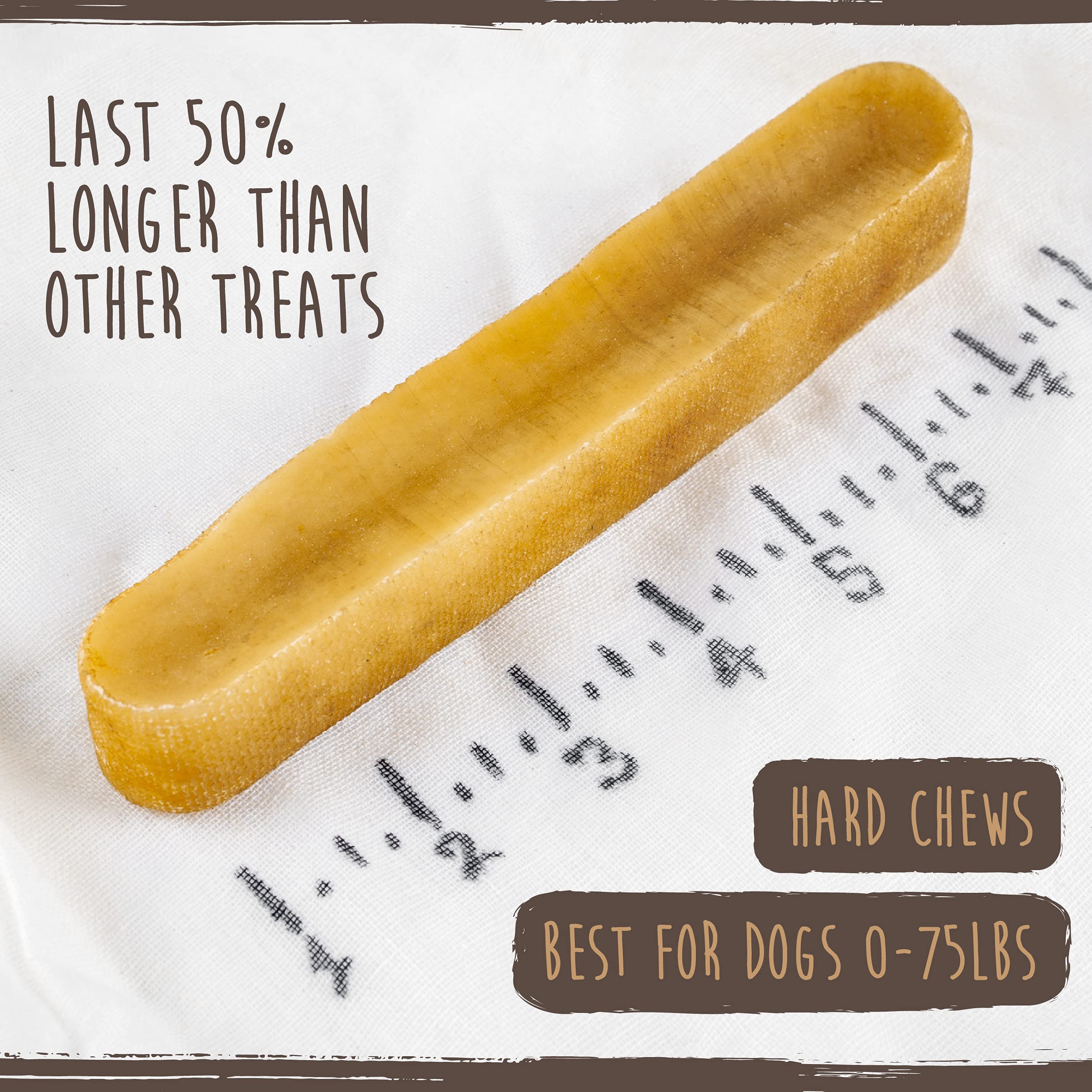 Mighty Paw yak-cheese-chews lactose-free label displayed on packaging for easy scanning.