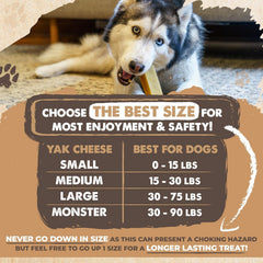 Mighty Paw Yak Cheese Chews long-lasting chew for power-chewers up to 75 lbs.