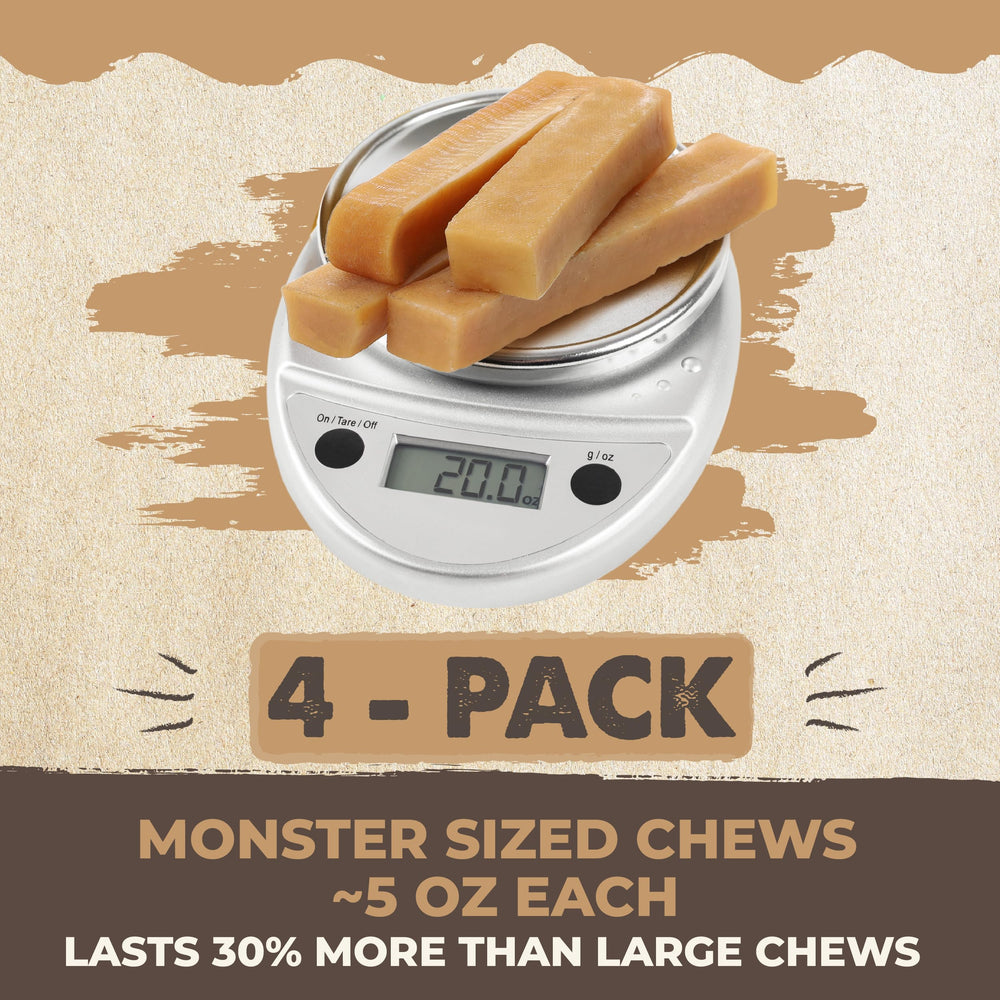 Mighty Paw Yak Cheese Dog Chews closeup—creamy-yak cheese texture ideal for satisfying chews.