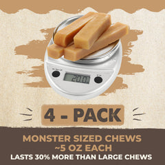 Mighty Paw Yak Cheese Dog Chews closeup—creamy-yak cheese texture ideal for satisfying chews.