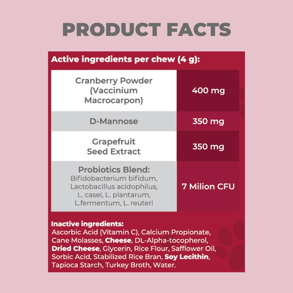 Mighty Petz MAX Cranberry-immune-support-grapefruit-seed close-up shows immune-friendly ingredients.