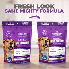 Mighty Petz MAX dog chew closeup aiding daily vitality and joint comfort.