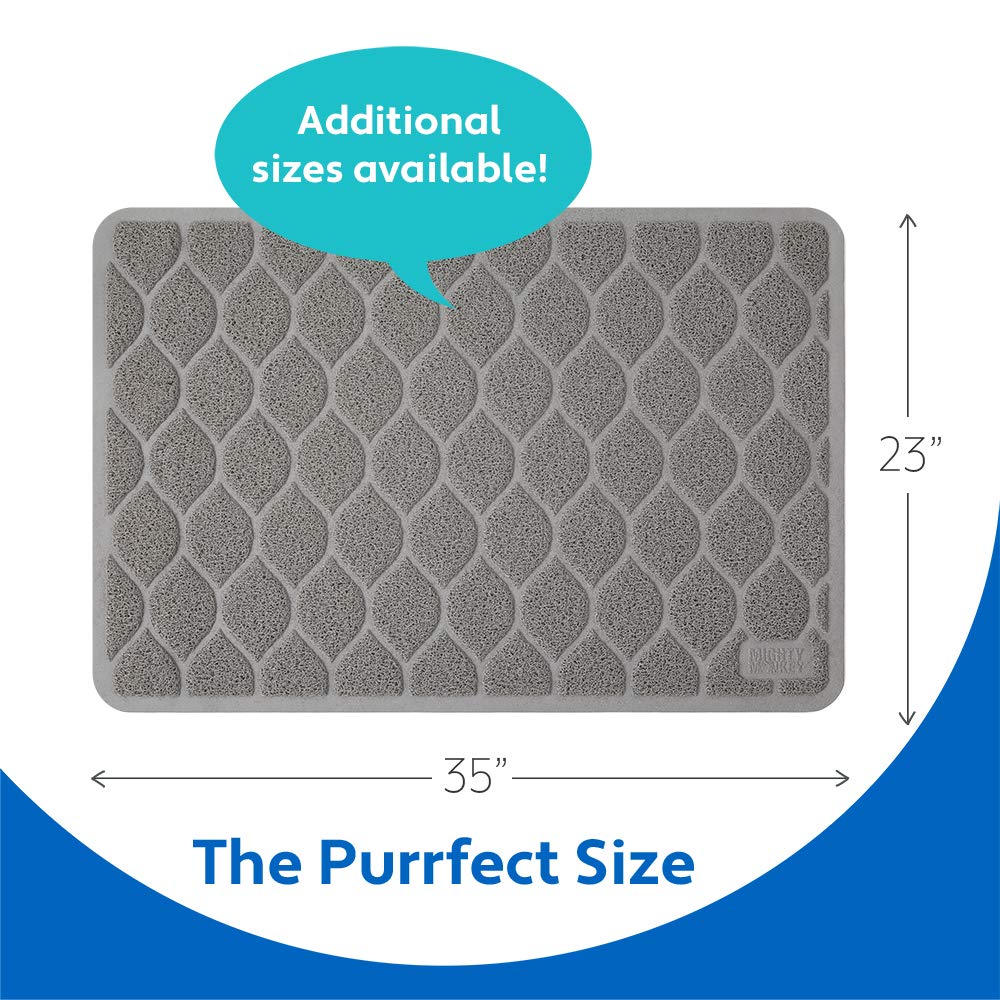 MIGHTY MONKEY easy-clean litter mat simplifies removal of litter.