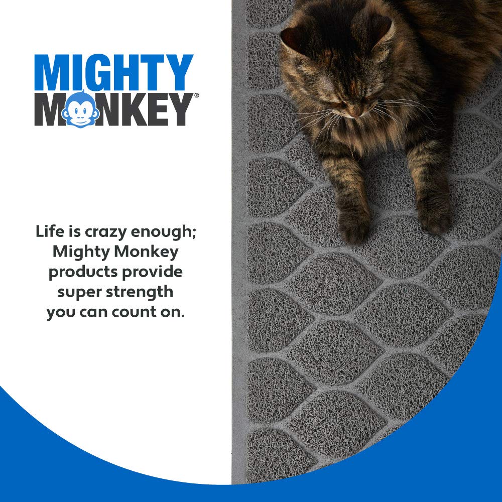MIGHTY MONKEY litter-saver mat reduces floor mess and waste.
