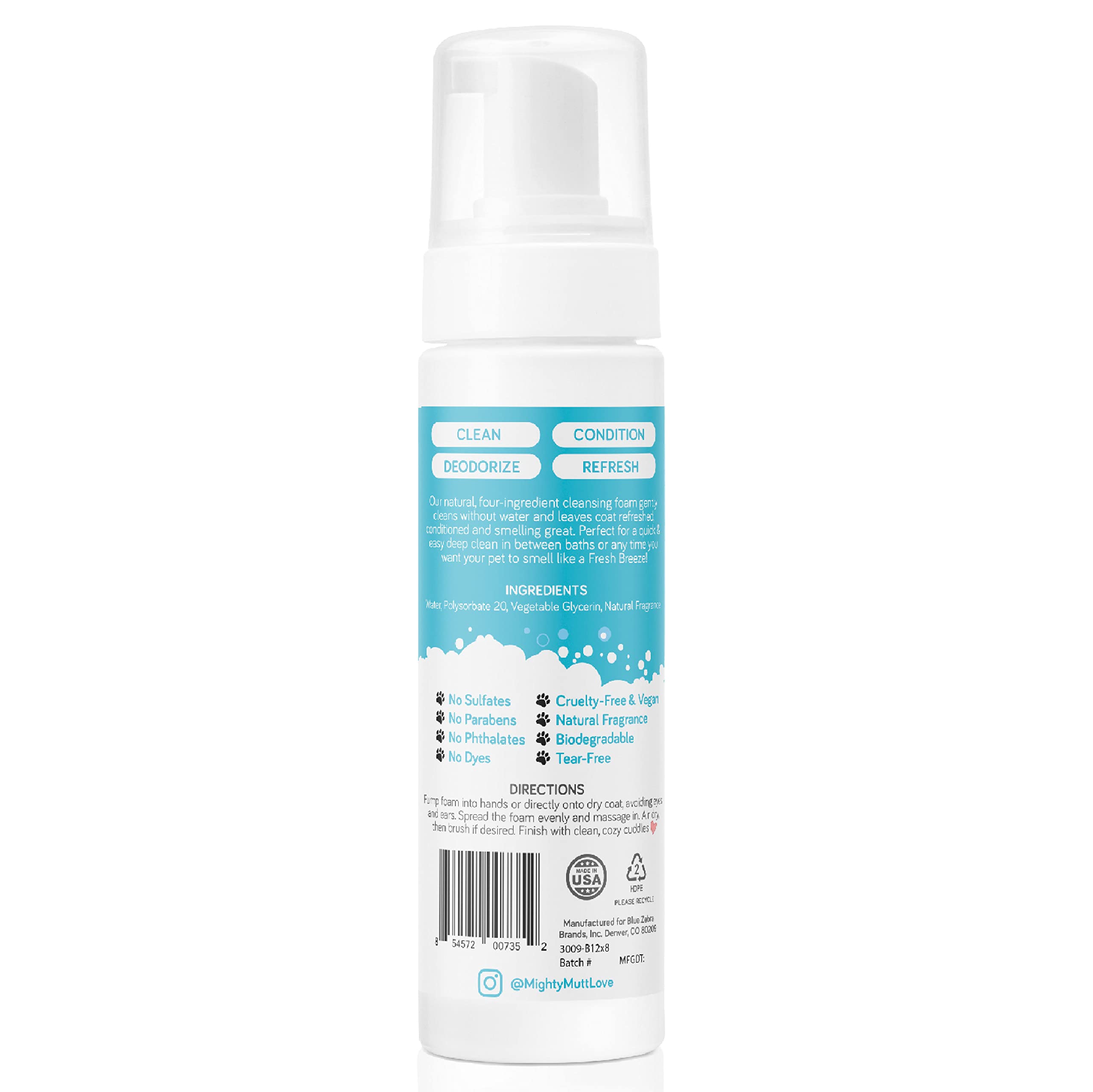 Mighty Mutt foam application demonstrates easy lather for fast coat refresh.