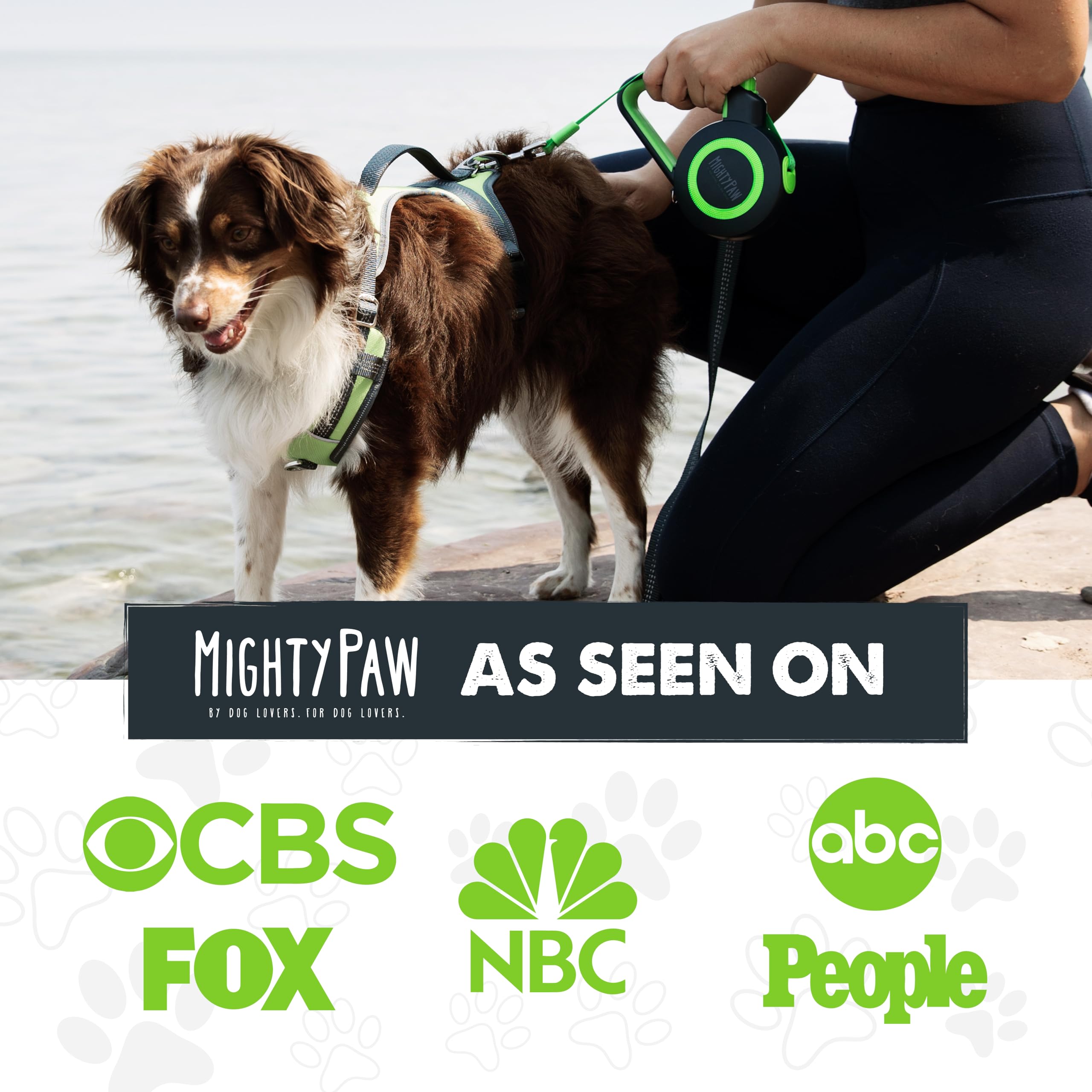 Mighty Paw reflective-safety-ring boosts visibility during night strolls.