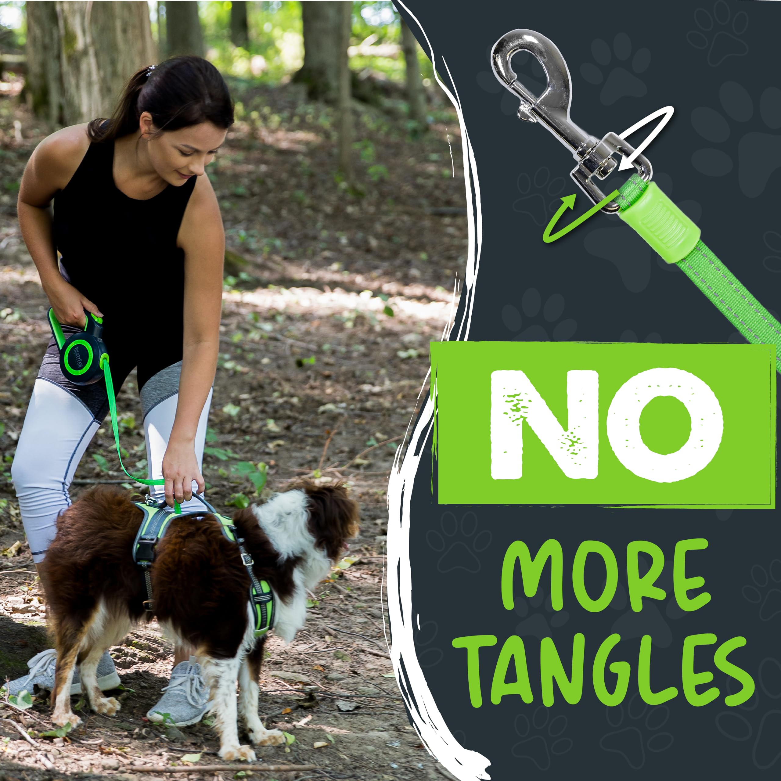 Mighty Paw size-flexibility supports small and medium-to-large dogs.