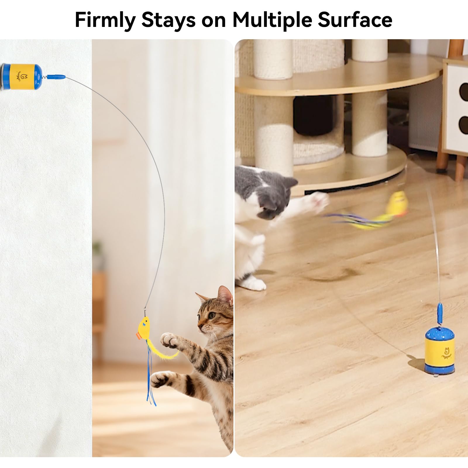 Migipaws 70cm flexible wire extended for larger play area and unpredictable motion