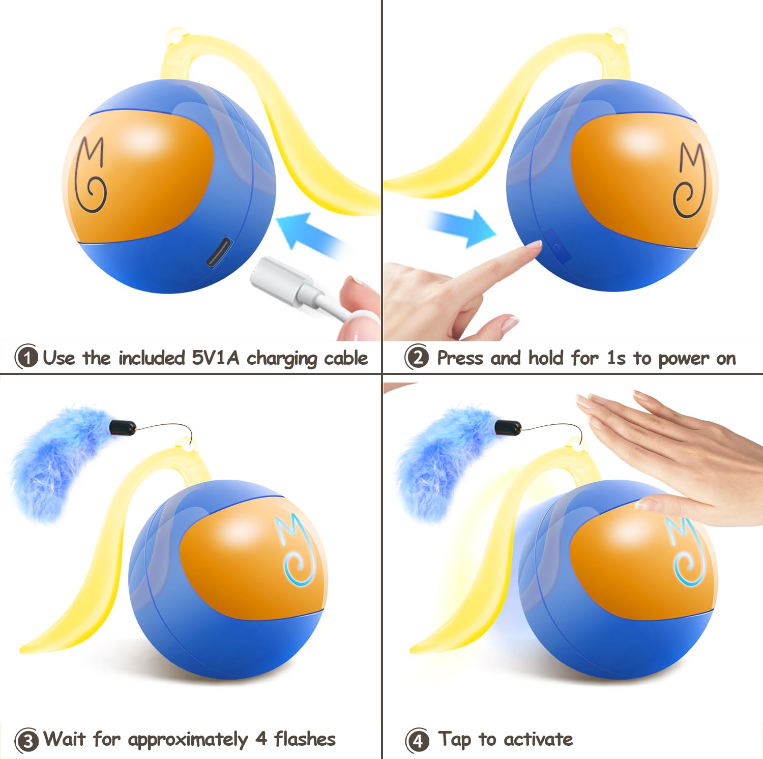 Migipaws cat ball packaging display offers versatile play ideas.