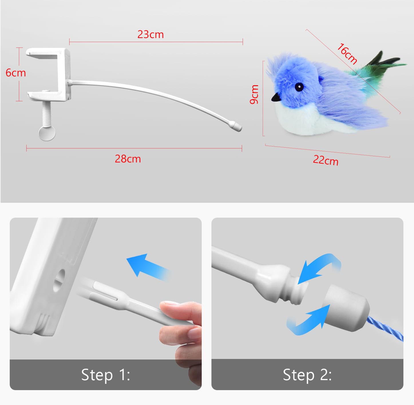 Migipaws flappy-bird-toy-chirping-action showcases responsive self-play for busy cats.